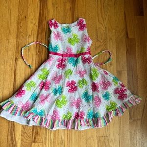 Girls Size 6 Butterfly Dress